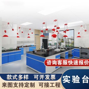 浙江湖州拉瑞斯实验室全钢实验台工作台钢木PP试验台不锈钢化验室理化板边台桌